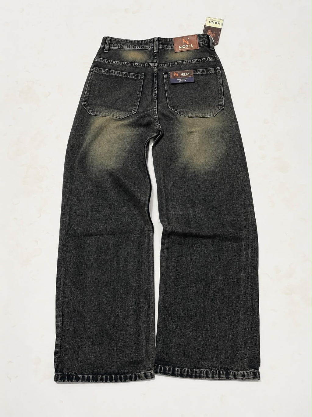 Black Acid Wash Wide