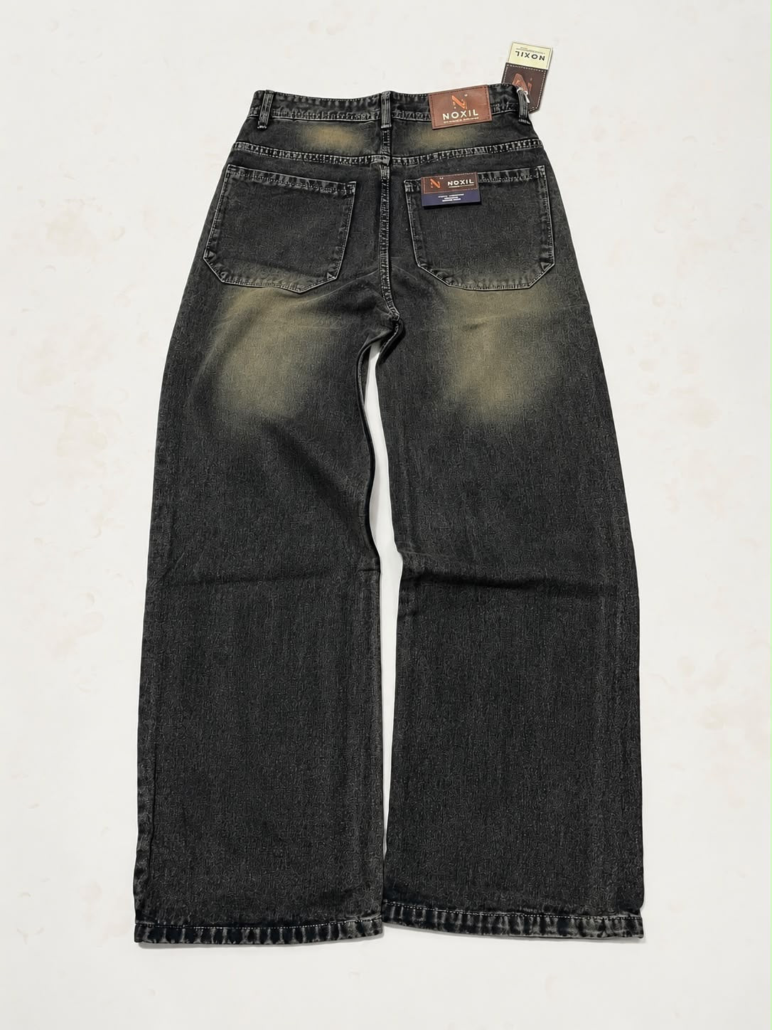 Black Acid Wash Wide